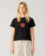 Grounded Logo Cropped T Shirt Black