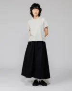 Mid Weight Cropped Organic T Shirt Grey Marl5