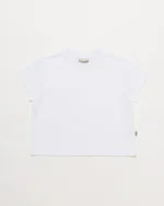 Mid Weight Cropped Organic T Shirt Whitey